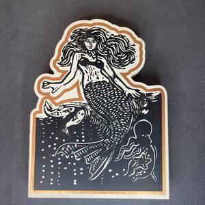 Primitives by Kathy Chunky Sitter Mermaid Free Standing Wood Nautical Home Decor